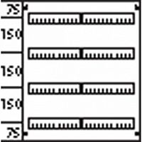 Пластрон с прорезями 2ряда/4 рейки-150 |  код. AS 224 |  ABB